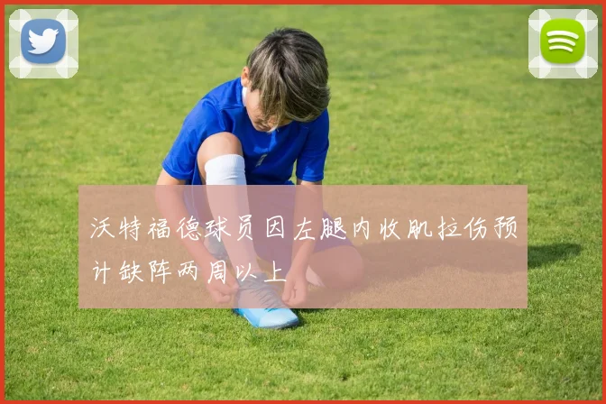 沃特福德球员因左腿内收肌拉伤预计缺阵两周以上